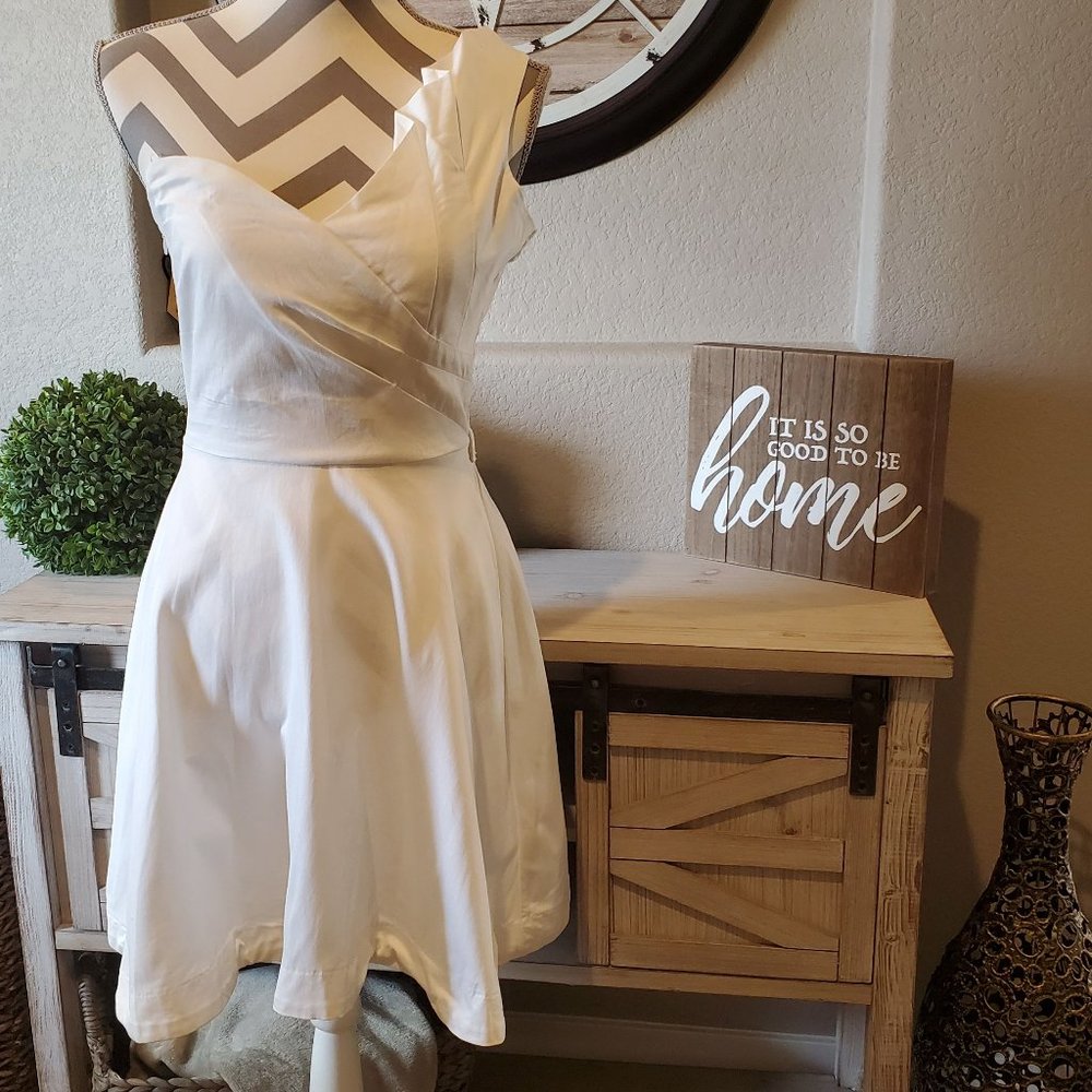 Lola One Shoulder Asymetrical White Dress